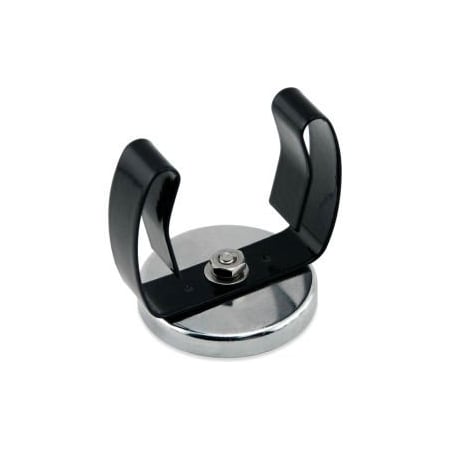 Master Magnetics Master Magnetics Ceramic Clip-It Magnet RB50BVCC w/Attached Black Clip 35 Lbs. Pull Chrome Plating RB50BVCC